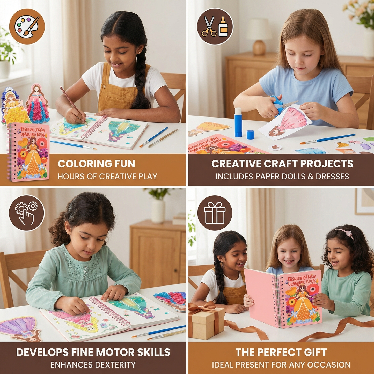 Princesses Coloring and Craft Book