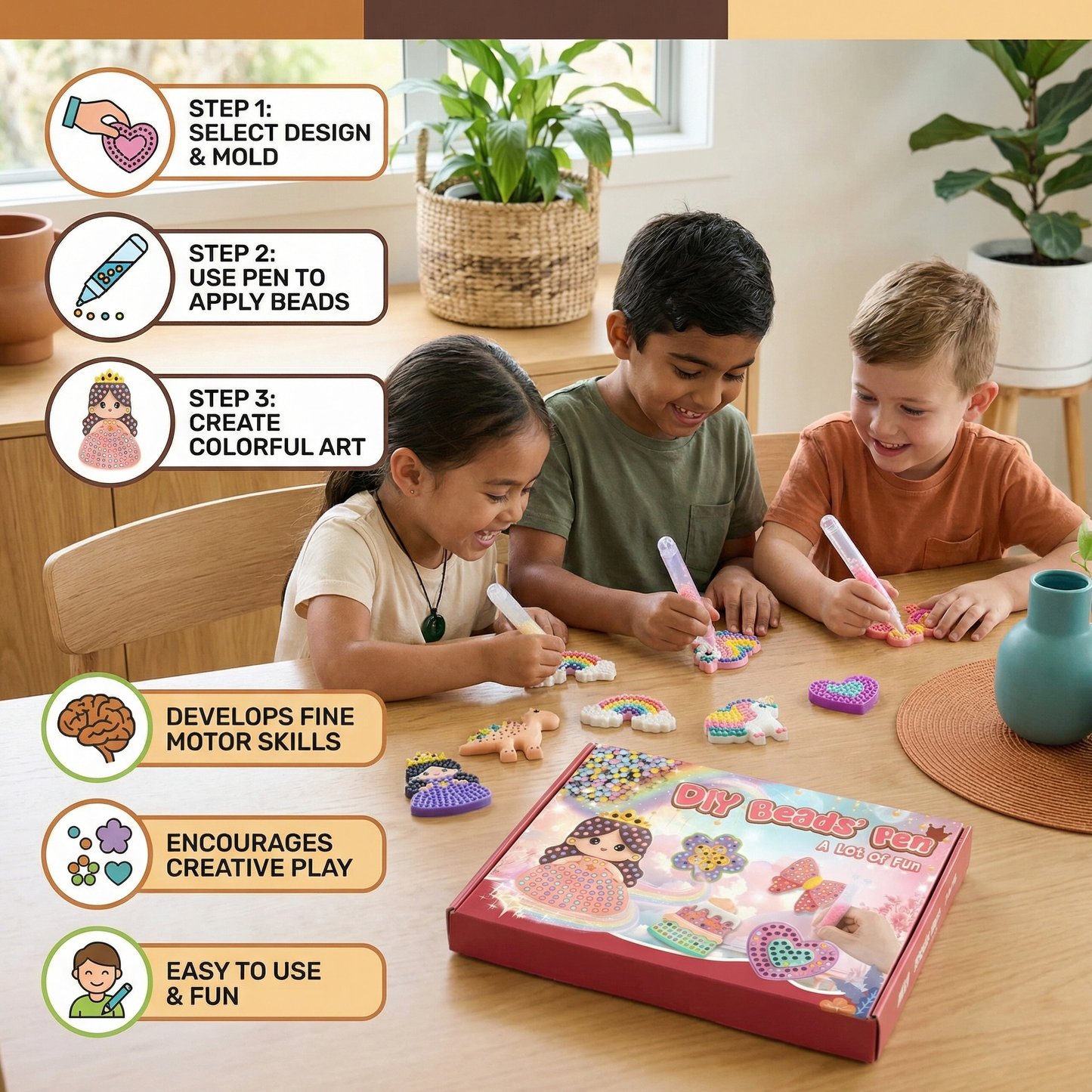 Enchanting Bead Painting – DIY Set for Children