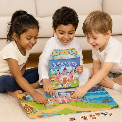 Reusable Montessori Sticker Books with Various Themed Worlds