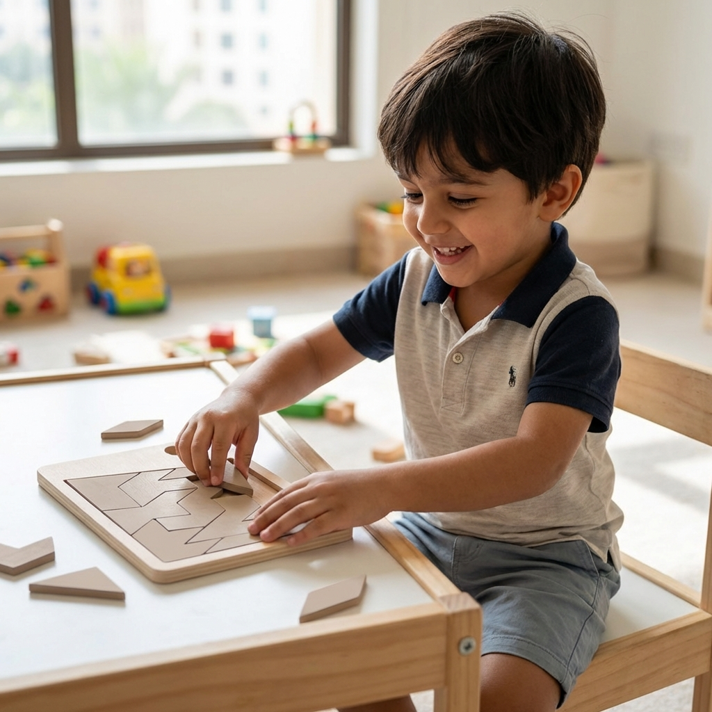 Wooden Tangram Puzzle Game