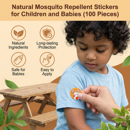 Natural Mosquito Repellent Stickers for Children and Babies (100 Pieces)