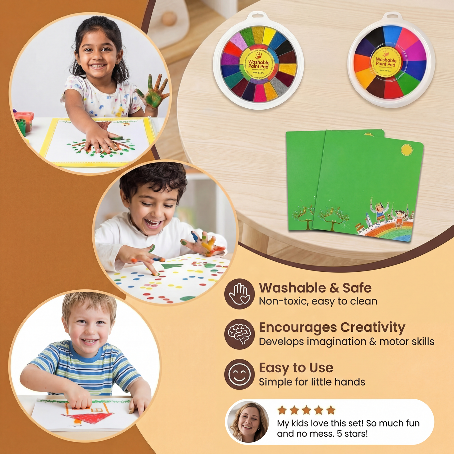 Finger Paint Drawing Set for Children