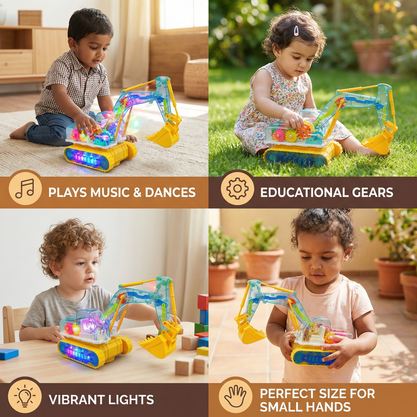 Dancing and Light-Up Musical Excavator