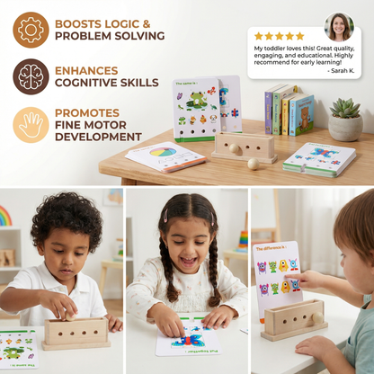 Wooden Logic Decoding Learning Game for Kids - Promoting Early Skills