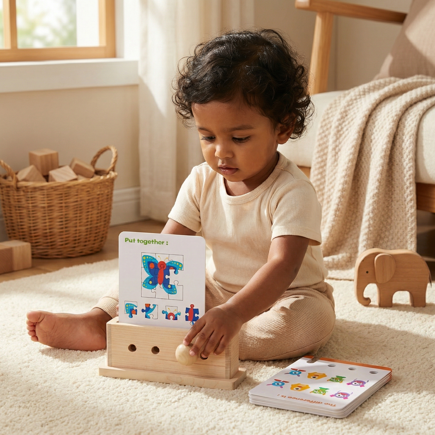 Wooden Logic Decoding Learning Game for Kids - Promoting Early Skills