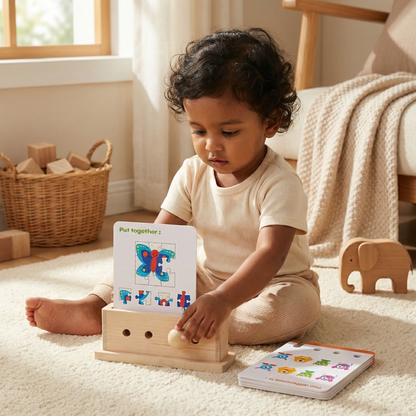 Wooden Logic Decoding Learning Game for Kids - Promoting Early Skills