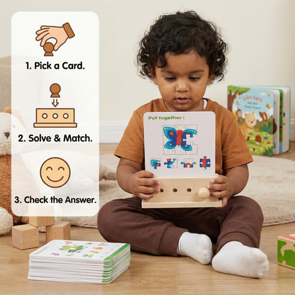 Wooden Logic Decoding Learning Game for Kids - Promoting Early Skills