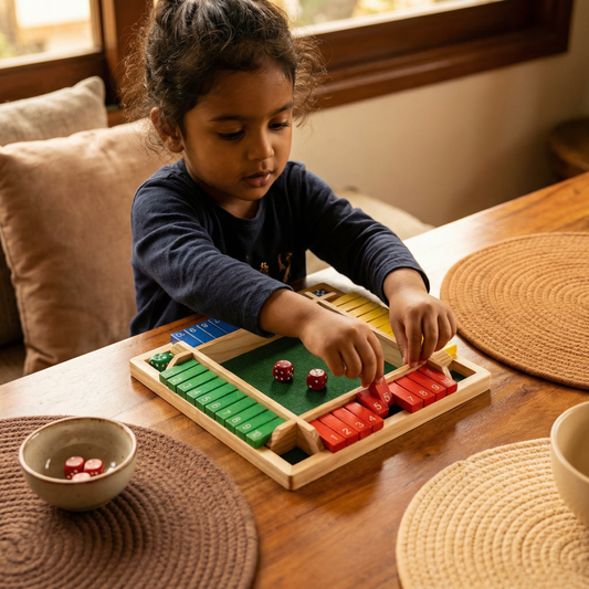 Shut The Box Family Folding Game – 4 Player Set
