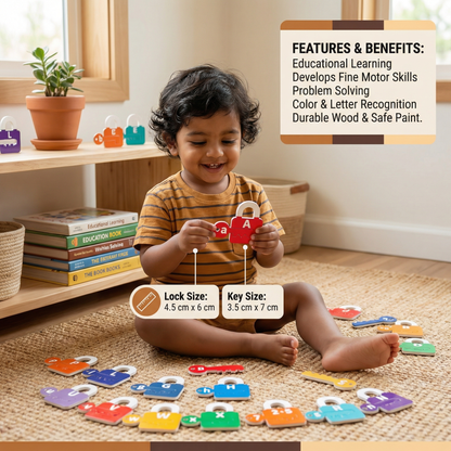 Letters and Math Locks and Keys Learning Game