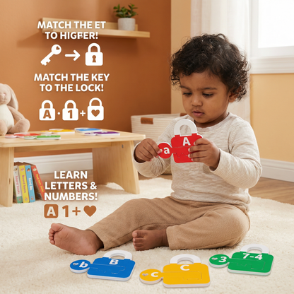 Letters and Math Locks and Keys Learning Game