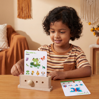 Wooden Logic Decoding Learning Game for Kids - Promoting Early Skills