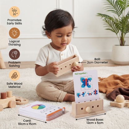 Wooden Logic Decoding Learning Game for Kids - Promoting Early Skills
