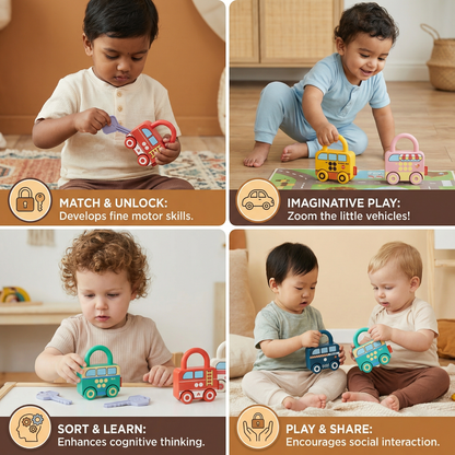 Montessori Key & Lock - Patterns and Colors Toy