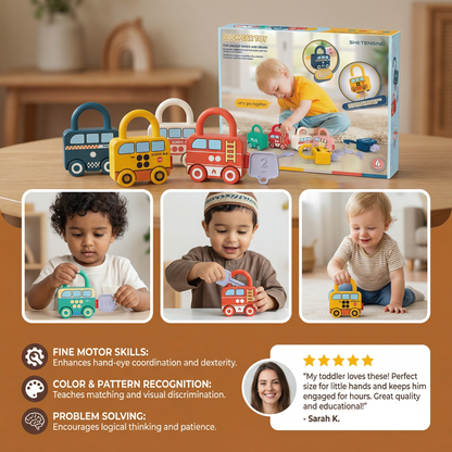 Montessori Key & Lock - Patterns and Colors Toy
