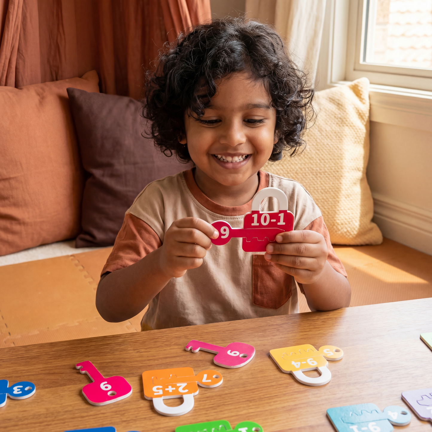 Letters and Math Locks and Keys Learning Game