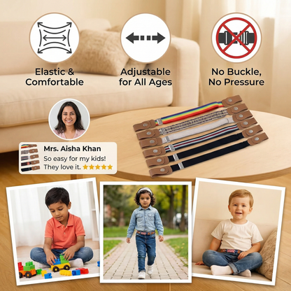 Comfortable Elastic Children's Belts - Suitable for All Ages