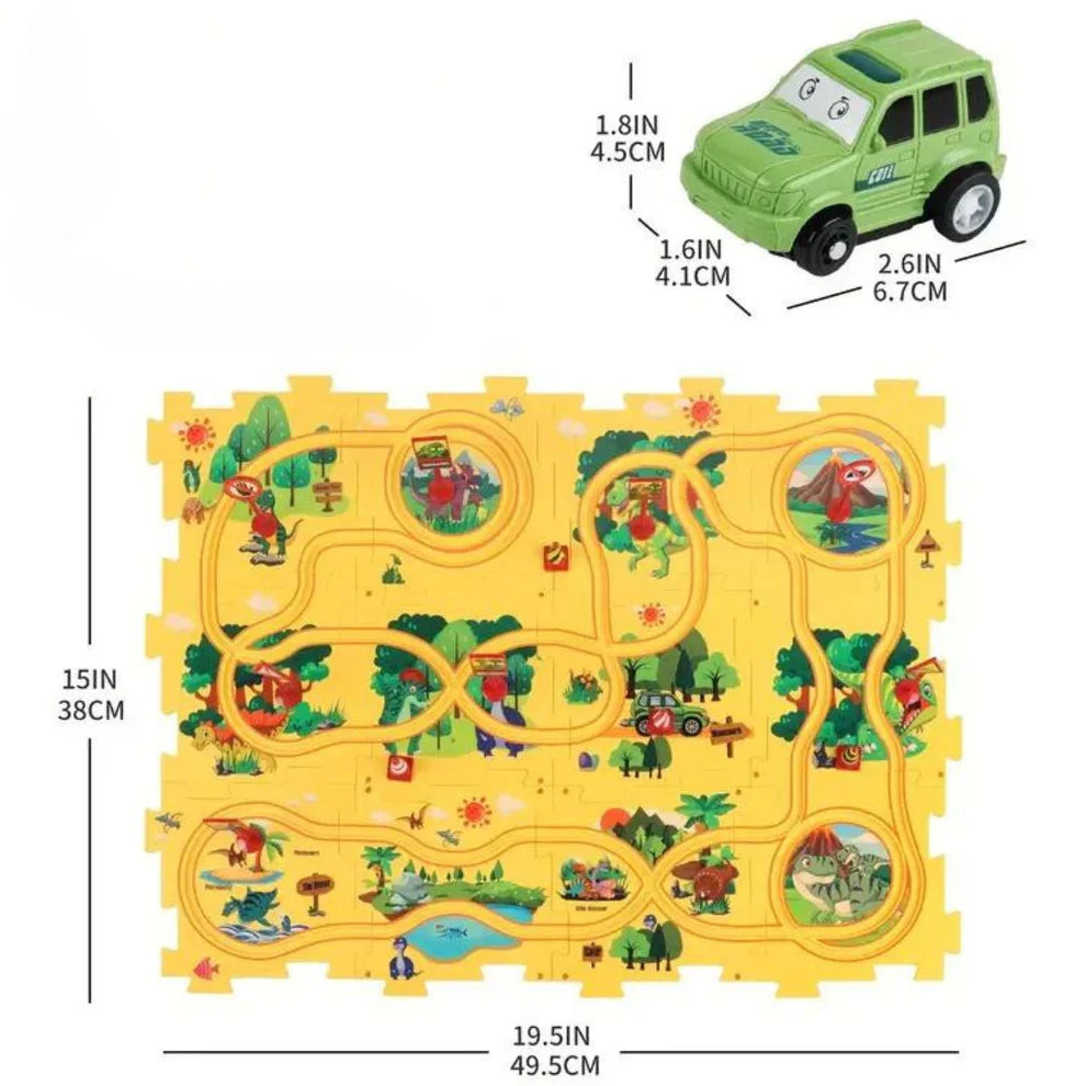 Puzzle Track Building Race