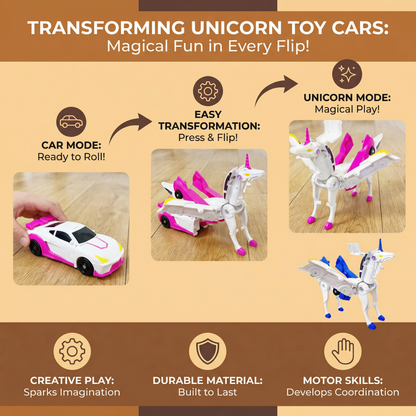 Transforming Unicorn Toy Cars