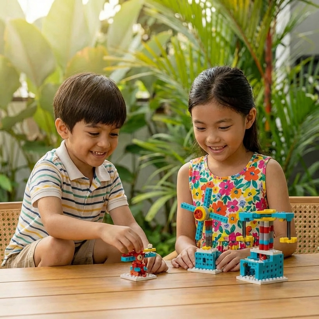 3-in-1 Science and Technology Building Block Playset