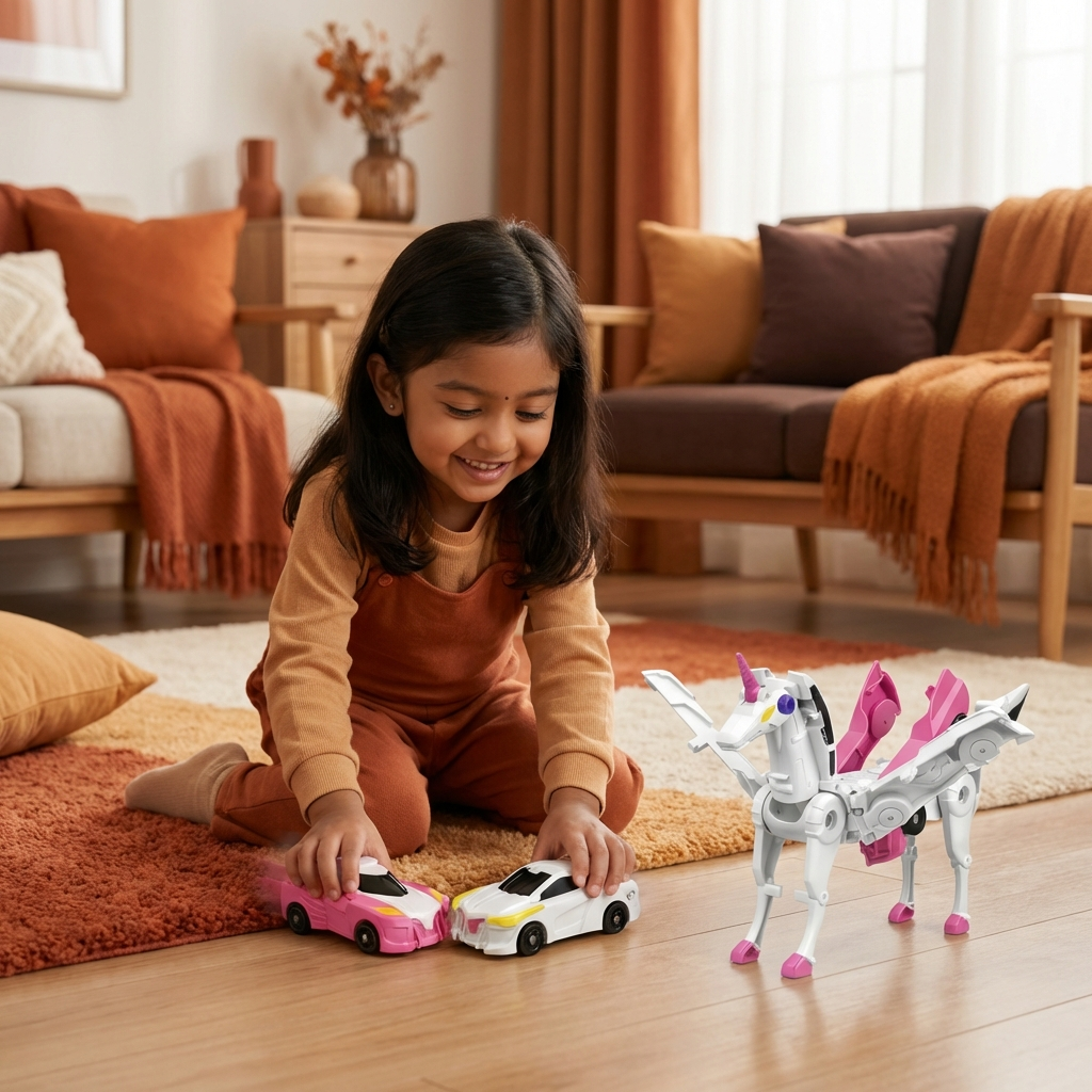 Transforming Unicorn Toy Cars