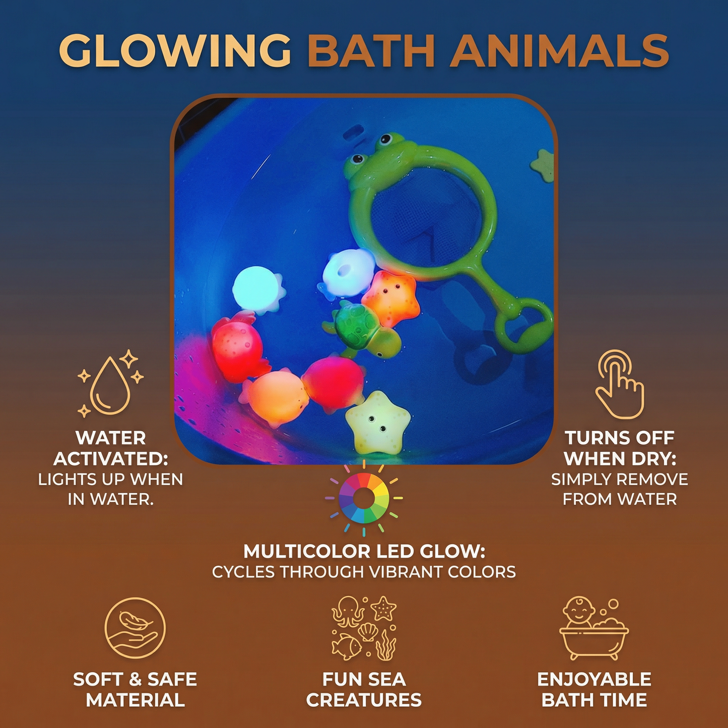 Glowing Bath Animals