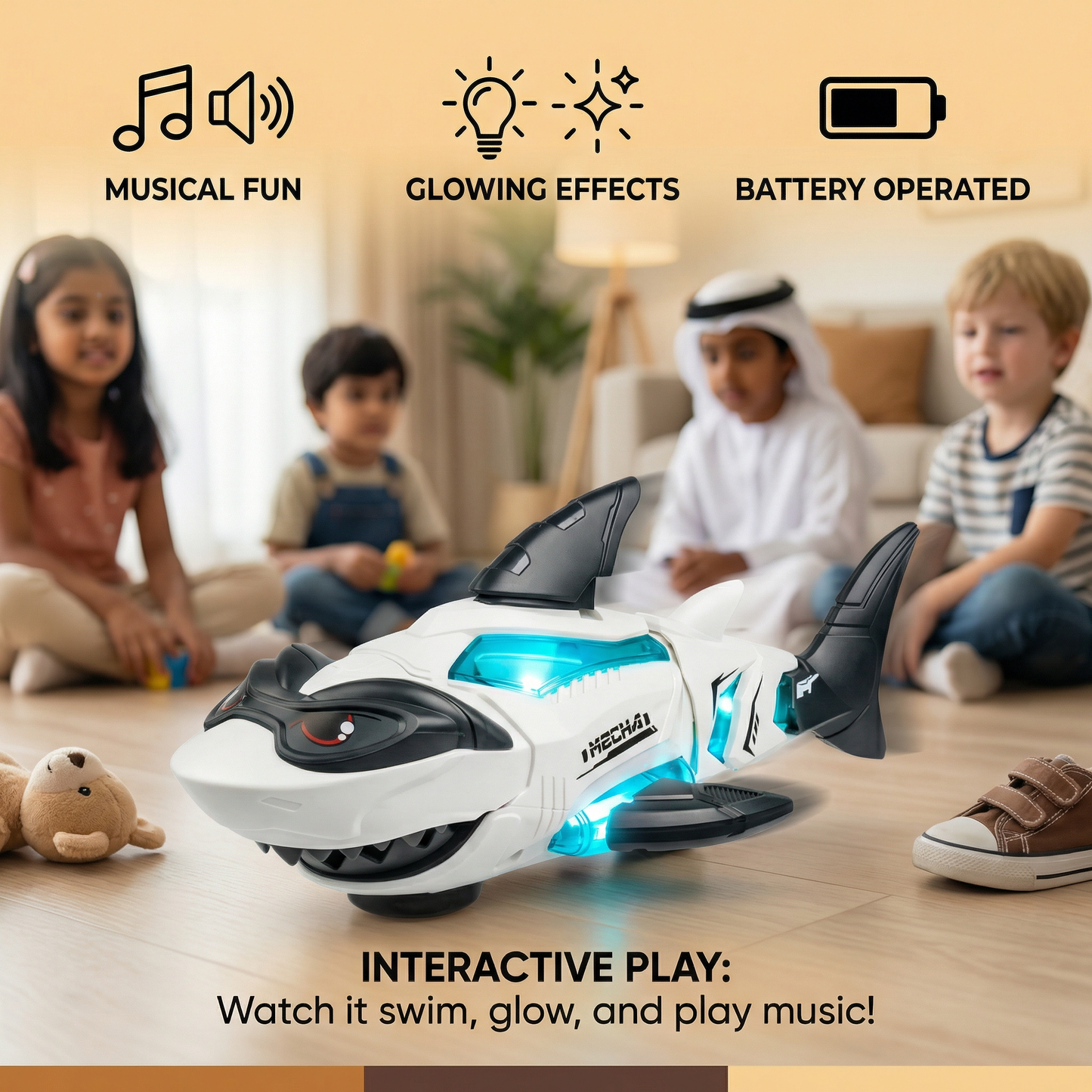 Glowing Musical Shark Children’s Toy