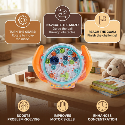 3D Ball Maze Wheel – Skill and Learning Game