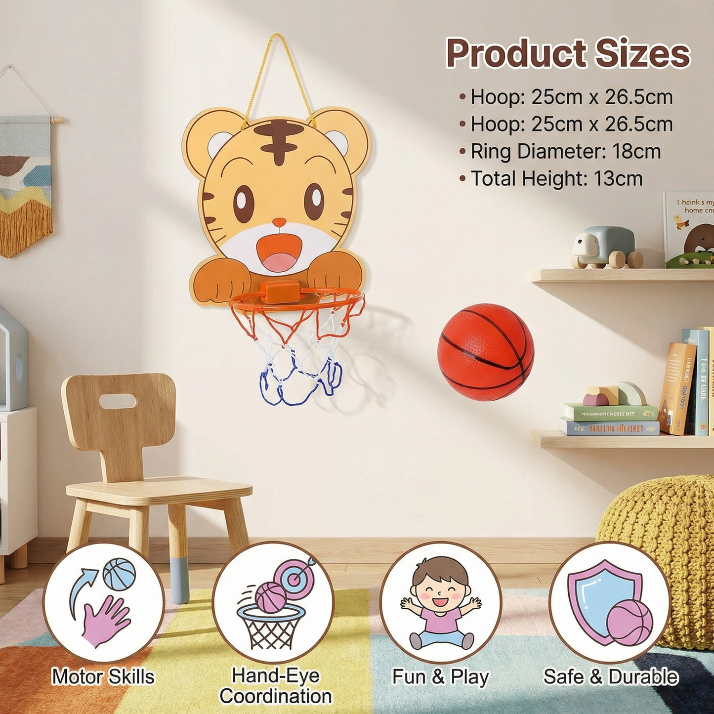 Cute Animal Basketball Set for Kids
