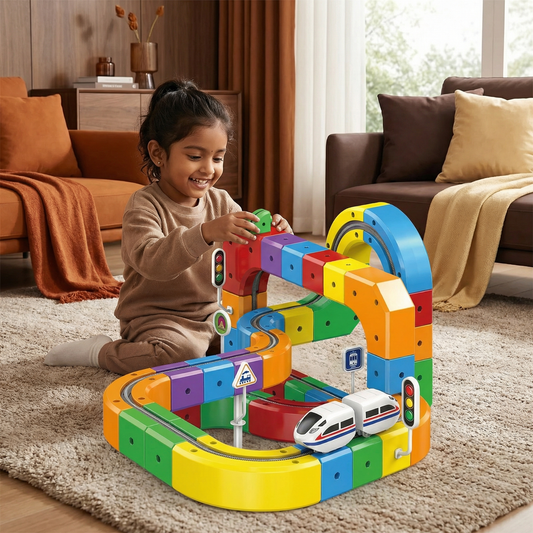 Magic Cube Track Railway Kids Toy