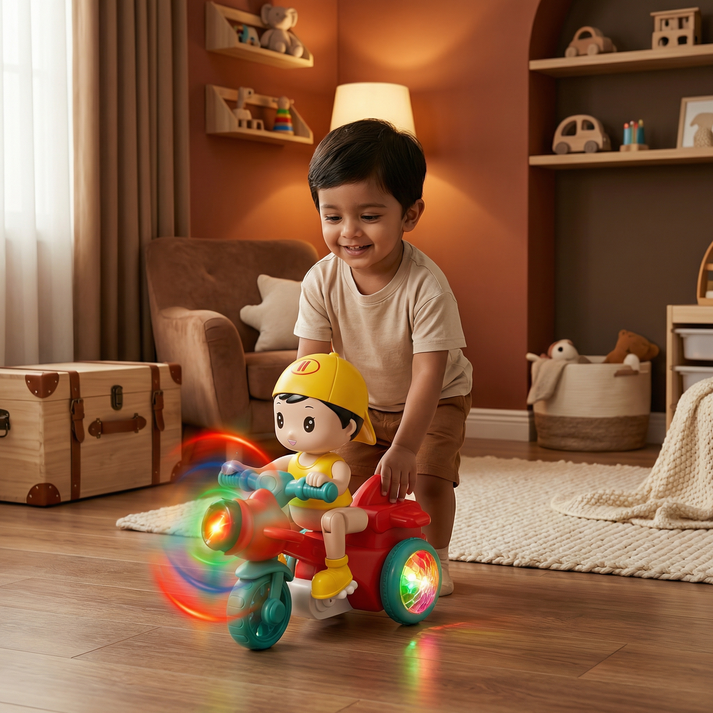 Glowing Music Kids Stunt Scooter Toy