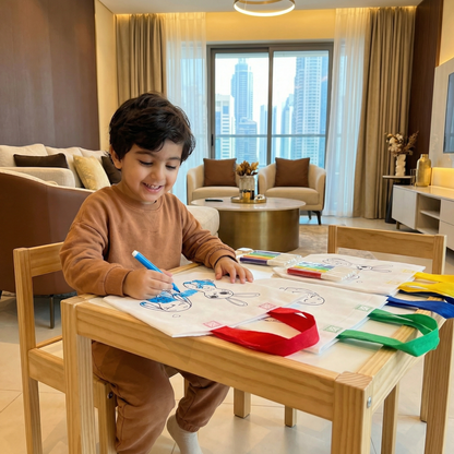 Kids’ Craft and Coloring Bag Set with Markers