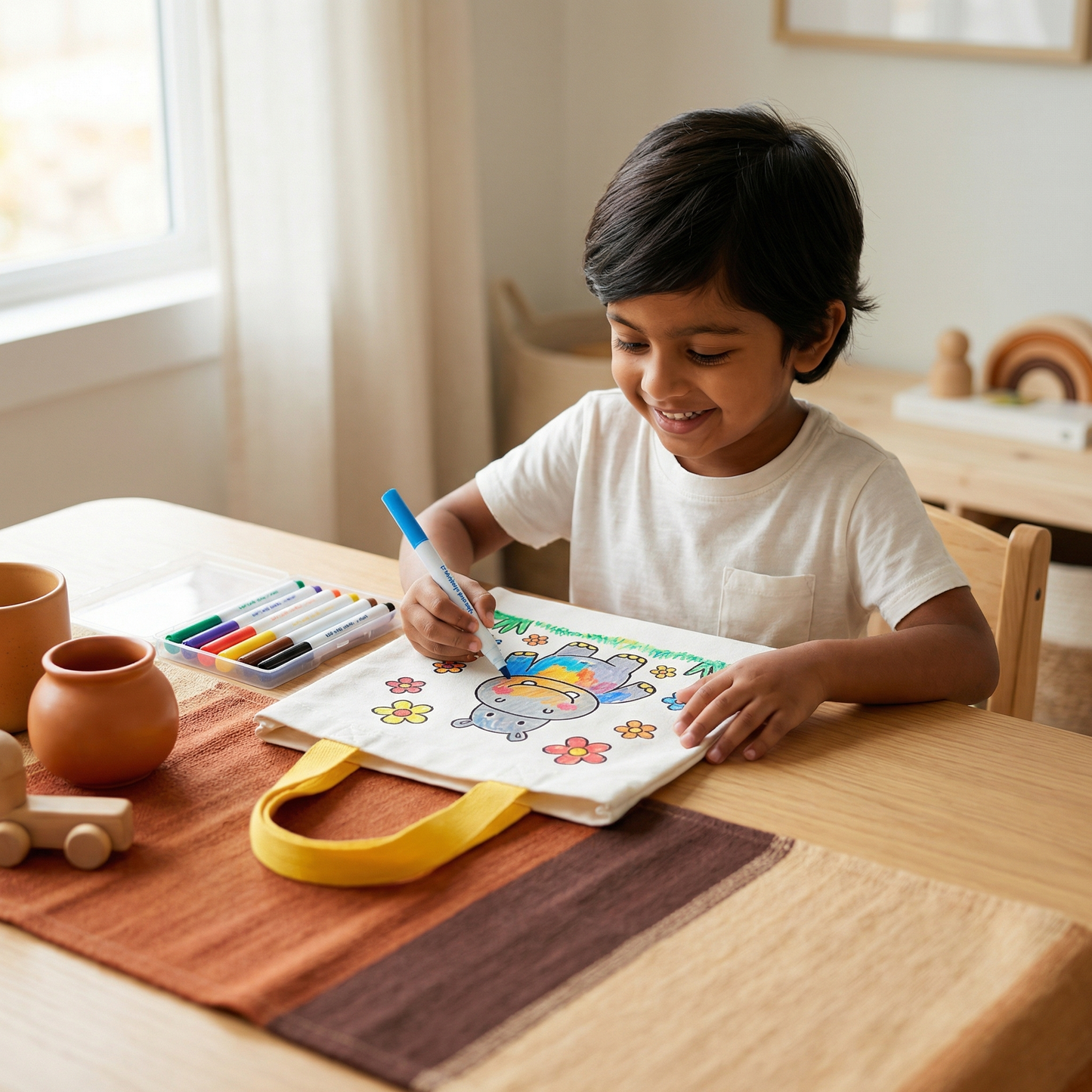 Kids’ Craft and Coloring Bag Set with Markers