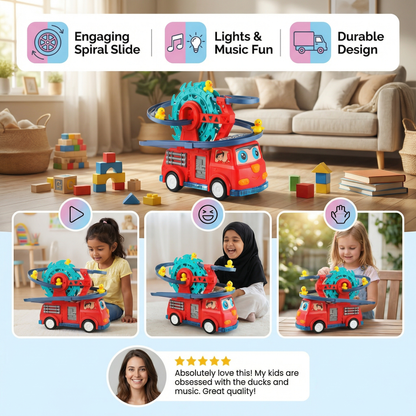 Fire Truck Duck Slide Play Car