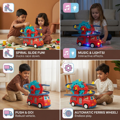 Fire Truck Duck Slide Play Car