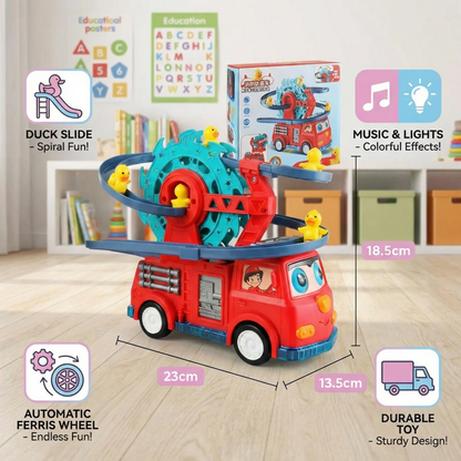 Fire Truck Duck Slide Play Car