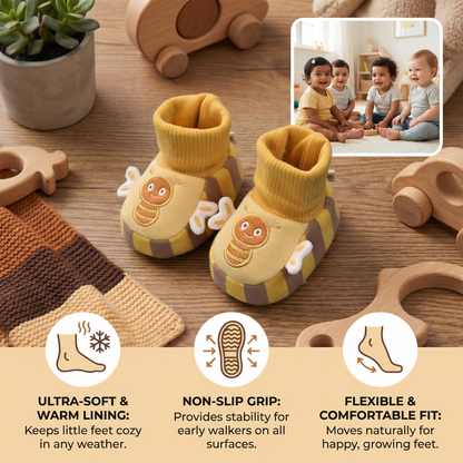 Ultra-Soft Baby Sock Shoes – Warm, Non-Slip & Comfortable