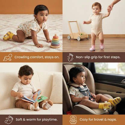 Ultra-Soft Baby Sock Shoes – Warm, Non-Slip & Comfortable