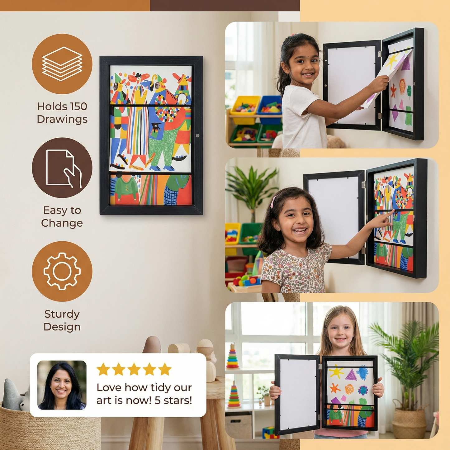 Picture Frame – Holds Up to 150 Drawings