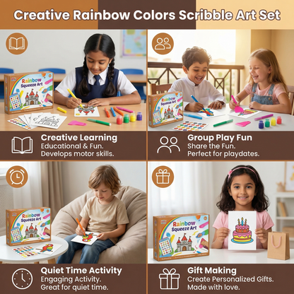 Creative Rainbow Colors Scribble Art Set