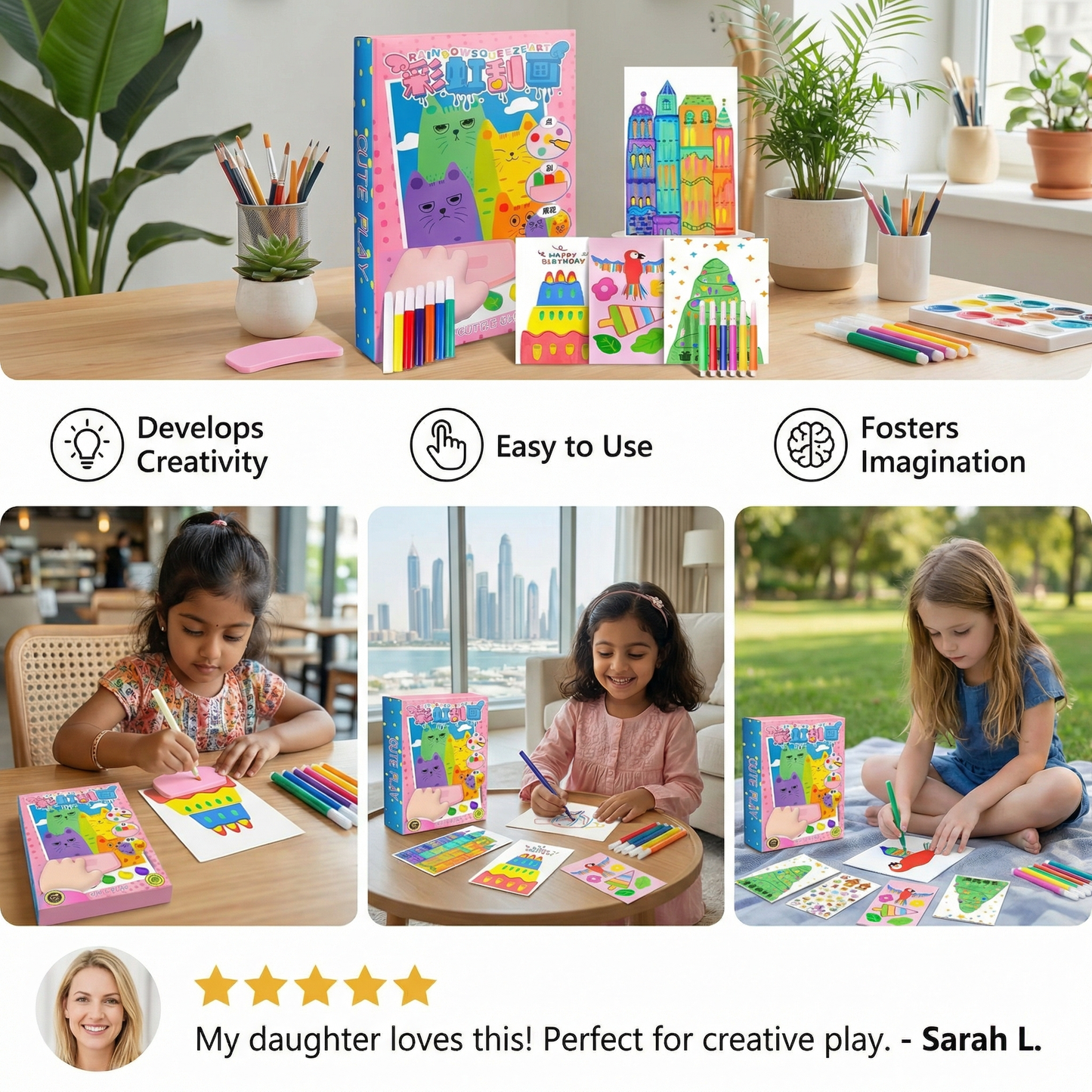 Creative Rainbow Colors Scribble Art Set
