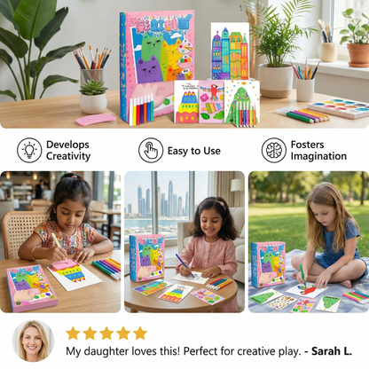 Creative Rainbow Colors Scribble Art Set