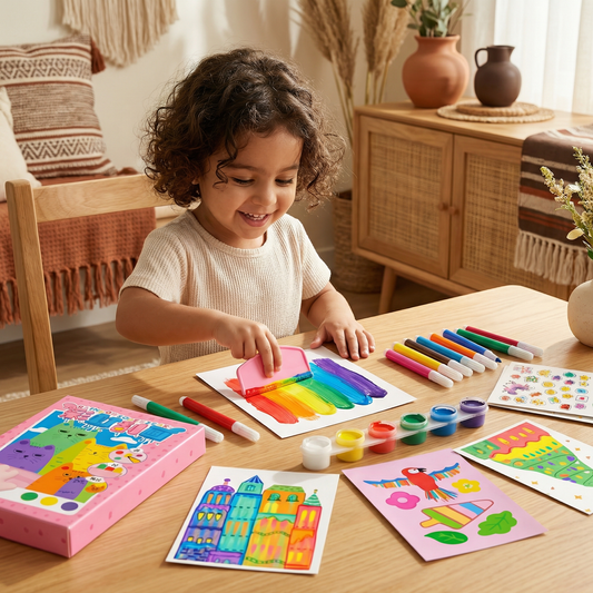 Creative Rainbow Colors Scribble Art Set