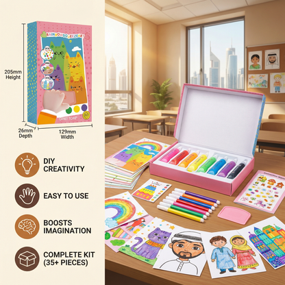 Creative Rainbow Colors Scribble Art Set