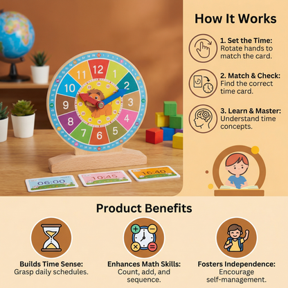 Educational Montessori Time Learning Toy