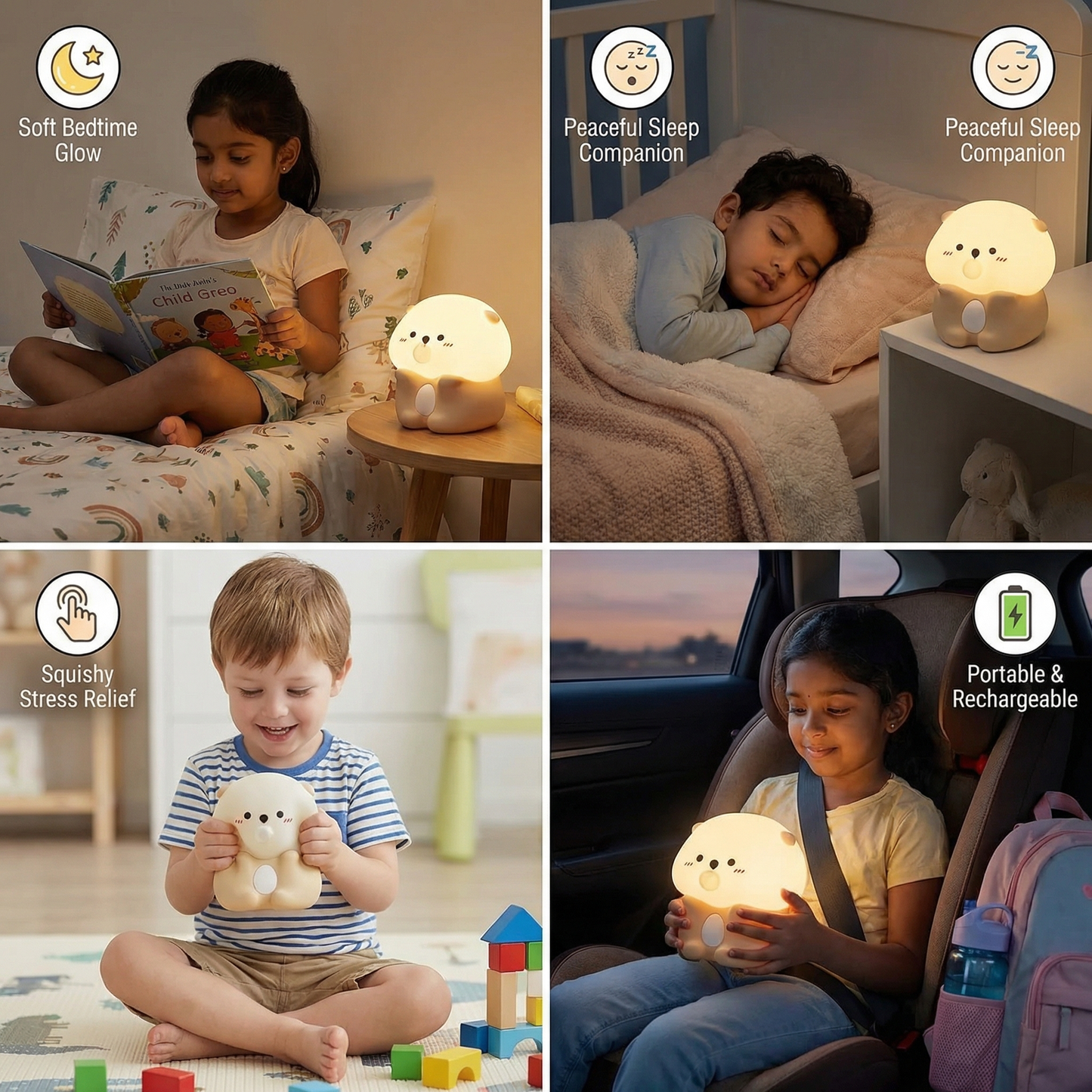 Cute Bubble Otter Silicone Night Light