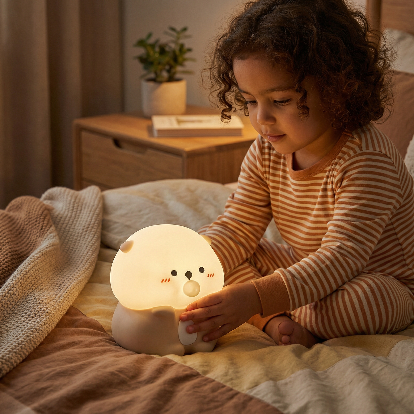 Cute Bubble Otter Silicone Night Light