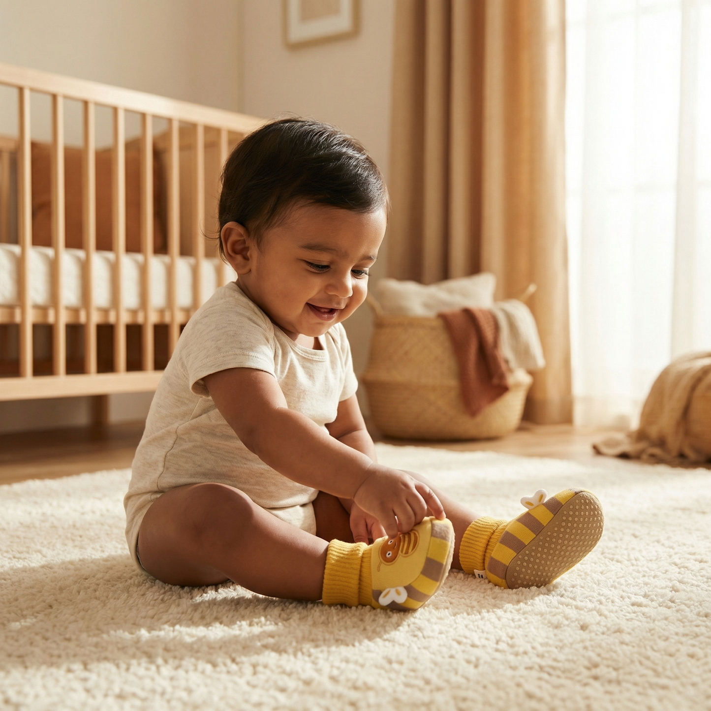 Ultra-Soft Baby Sock Shoes – Warm, Non-Slip & Comfortable