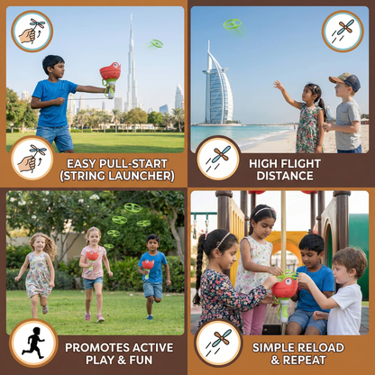 Flight Propeller Toy with String Launcher