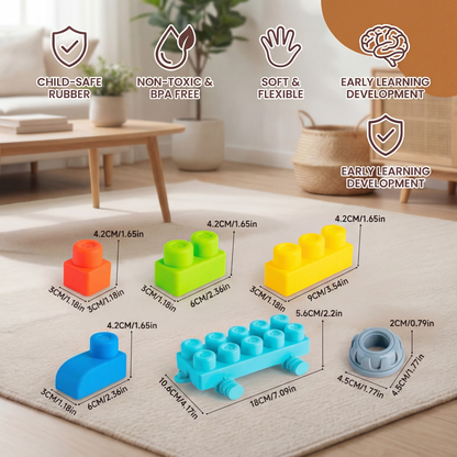 Child-Safe Rubber Building Blocks for Early Learning