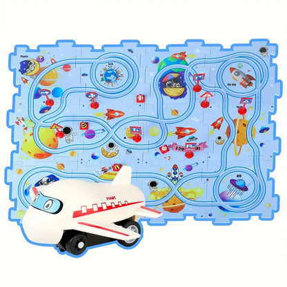 Puzzle Track Building Race